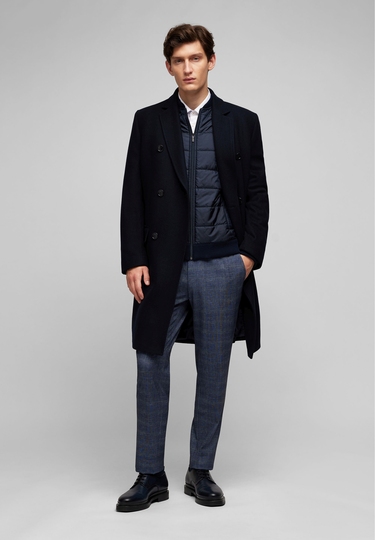 Strick Hybrid Jacke, midnight blue 