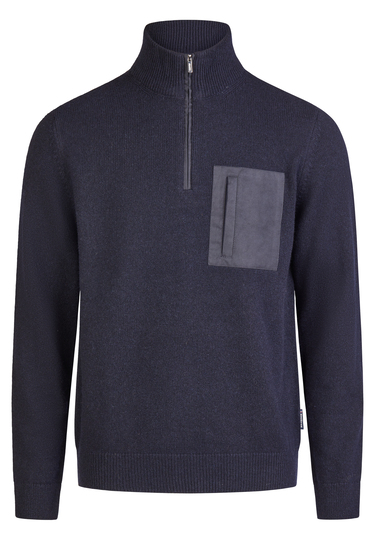 Zip-Troyer, midnight blue Frontansicht