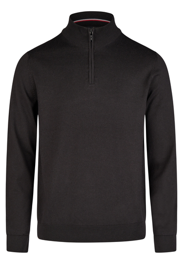 Knit Troyer, black Frontansicht