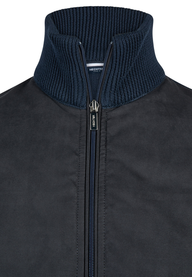 KNIT ZIP JACKET, midnight blue Detailansicht 1