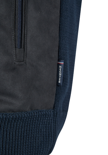 KNIT ZIP JACKET, midnight blue