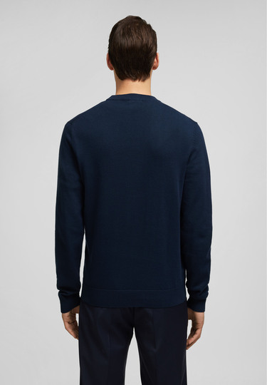 Modischer Pullover, midnight blue Rückansicht