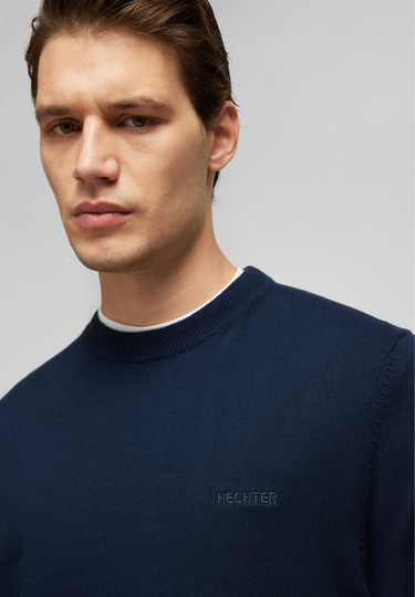 Modischer Pullover, midnight blue Detailansicht 2