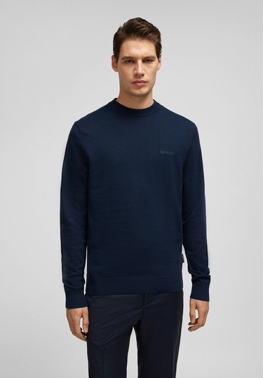 Modischer Pullover, midnight blue 