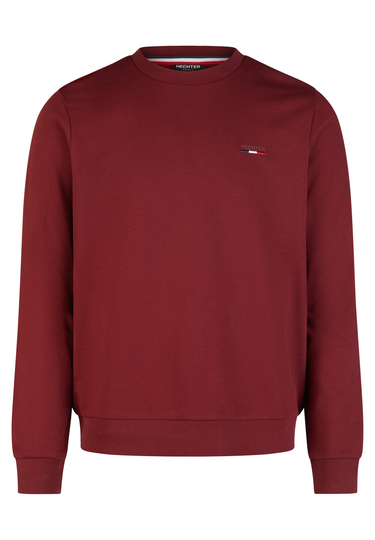 Basic-Crewneck-Sweatshirt, Merlot Frontansicht