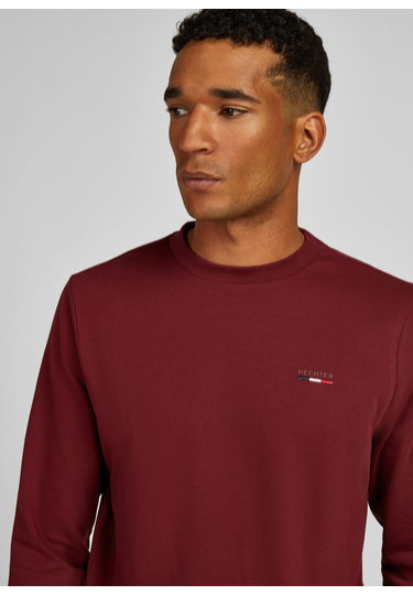 Basic-Crewneck-Sweatshirt, Merlot