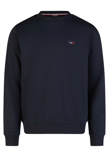 Basic-Crewneck-Sweatshirt, Midnight blue Frontansicht