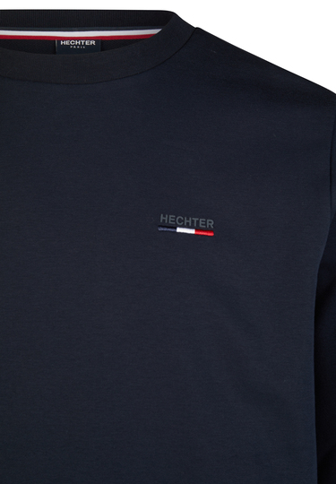 Basic-Crewneck-Sweatshirt, Midnight blue Detailansicht 2