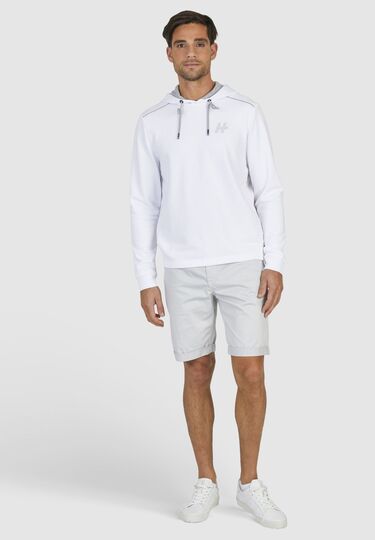 Kapuzen Sweater, white
