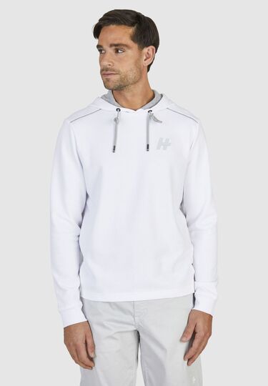 Kapuzen Sweater, white