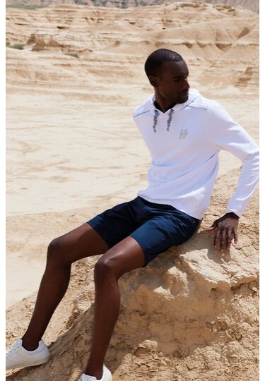 Kapuzen Sweater, white