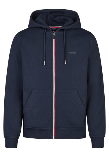 Hoodie Sweatjacke, midnight blue Frontansicht