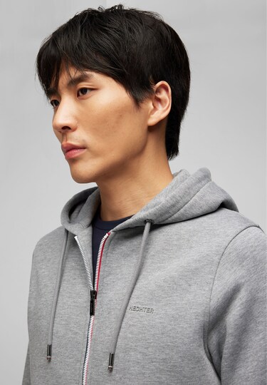 Hoodie Sweatjacke, gunmetal