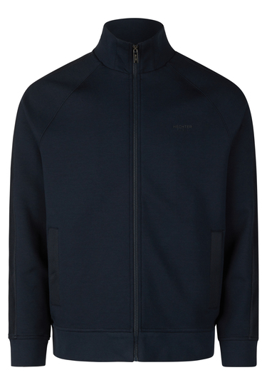 SWEAT ZIP JACKET, Midnight blue Frontansicht