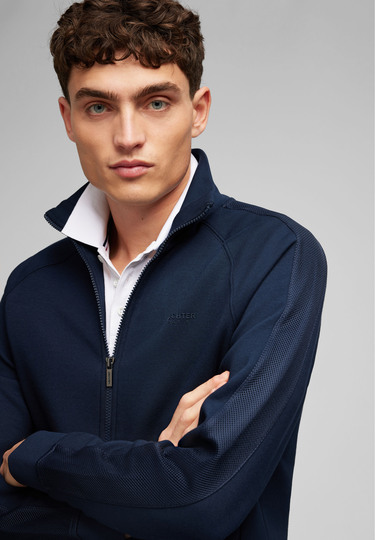 SWEAT ZIP JACKET, Midnight blue 