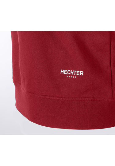 Cotton sweat hoodie with logo print, chili Detailansicht 2