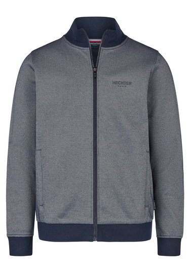 SWEAT ZIP JACKET, Midnight blue Frontansicht