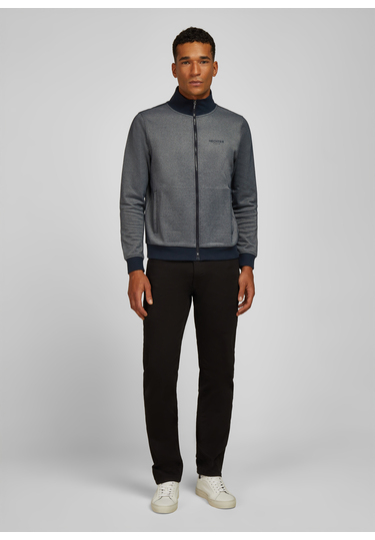 SWEAT ZIP JACKET, Midnight blue