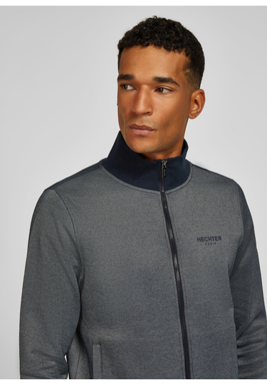 SWEAT ZIP JACKET, Midnight blue