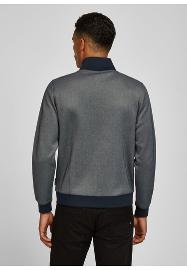 SWEAT ZIP JACKET, Midnight blue