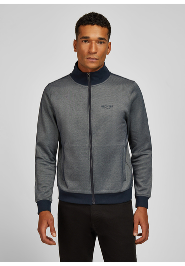 SWEAT ZIP JACKET, Midnight blue