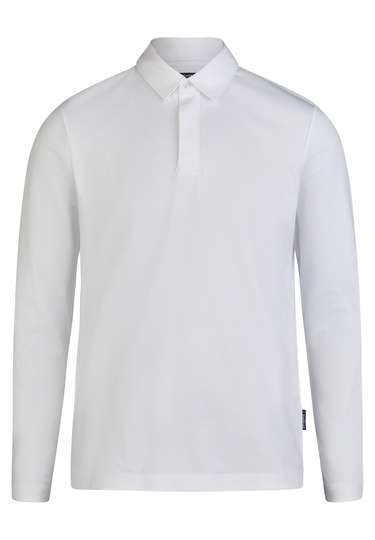 POLO LONGSLEEVE, White Frontansicht