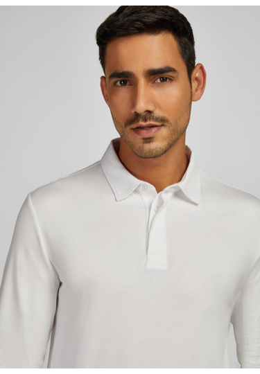 POLO LONGSLEEVE, White