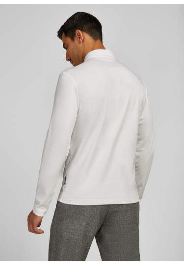 POLO LONGSLEEVE, White