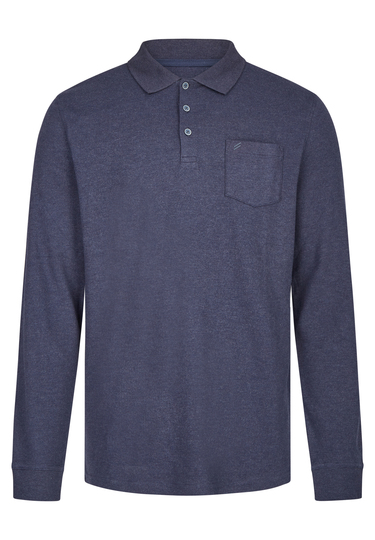 Modernes Poloshirt, navy Frontansicht