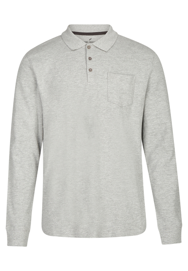 Modernes Poloshirt, silver Frontansicht