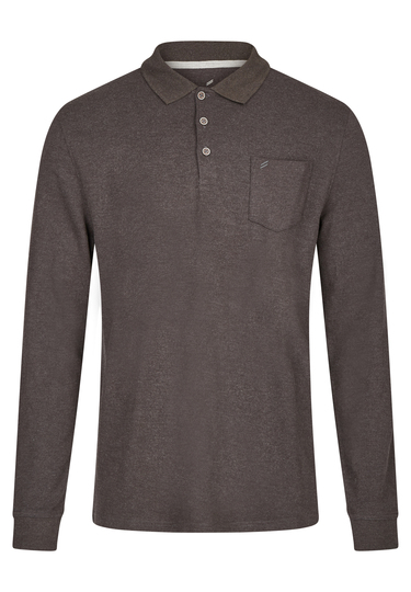 Modernes Poloshirt, graphite Frontansicht