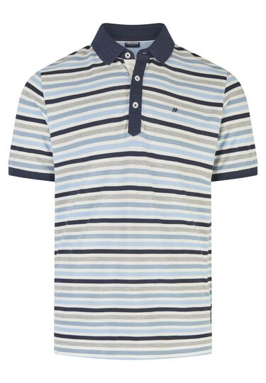 Modernes Poloshirt, midnight blue Frontansicht