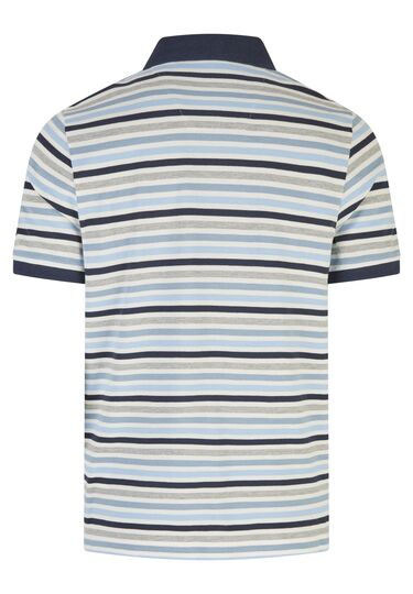 Modernes Poloshirt, midnight blue Rückansicht