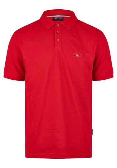 POLO PIQUE H-ECO, Chili Frontansicht