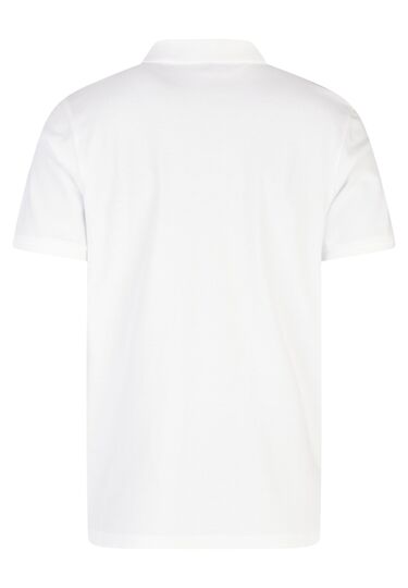 Basic Jersey Polo, white Rückansicht