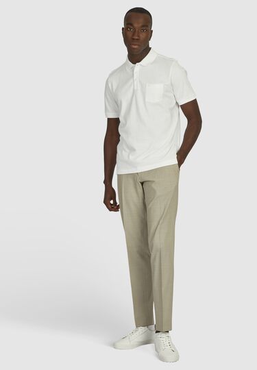 Basic Jersey Polo, white Detailansicht 1