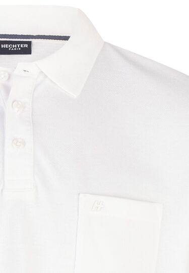 Basic Jersey Polo, white Detailansicht 2