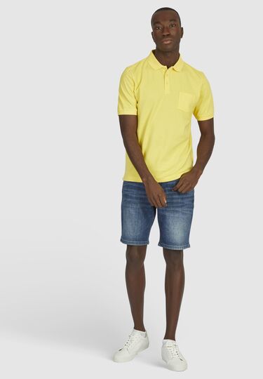 Basic Jersey Polo, lemon Detailansicht 1