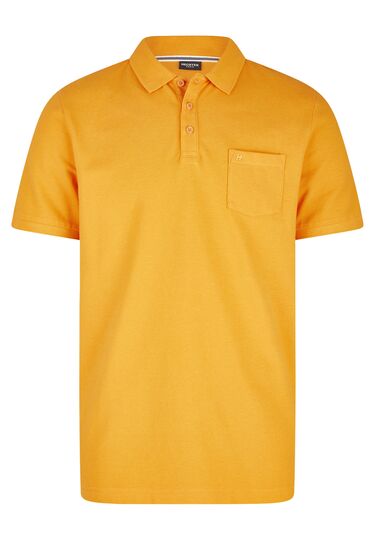 Basic Jersey Polo, orange Frontansicht