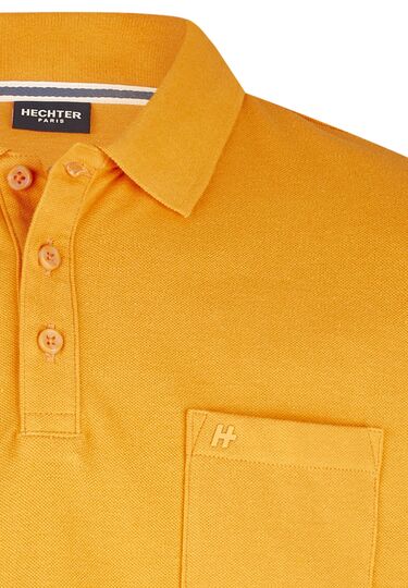 Basic Jersey Polo, orange Detailansicht 2