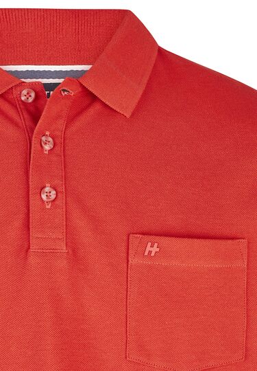 Basic Jersey Polo, chili Detailansicht 1