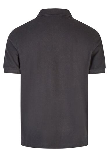 Basic Jersey Polo, black Rückansicht