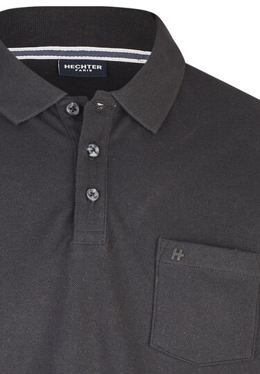 Basic Jersey Polo, black Detailansicht 1