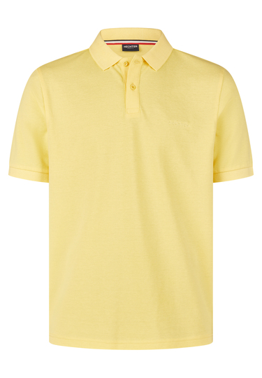 Piquee-Poloshirt, lemon Frontansicht