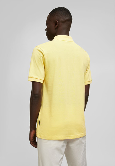 Piquee-Poloshirt, lemon Rückansicht