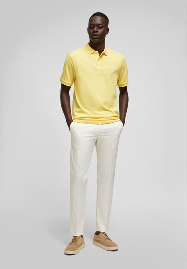 Piquee-Poloshirt, lemon Detailansicht 2