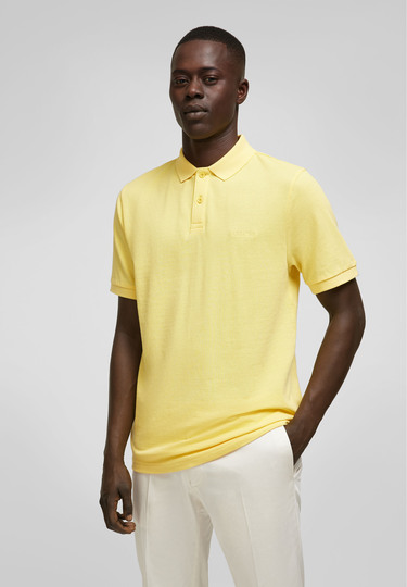 Piquee-Poloshirt, lemon