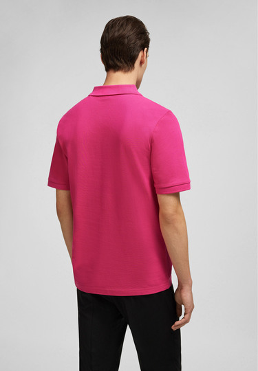 Piquee-Poloshirt, purple Rückansicht