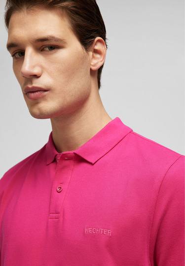 Piquee-Poloshirt, purple Detailansicht 1