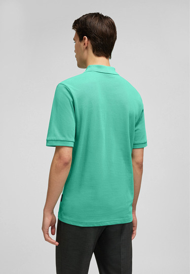 Piquee-Poloshirt, green Rückansicht